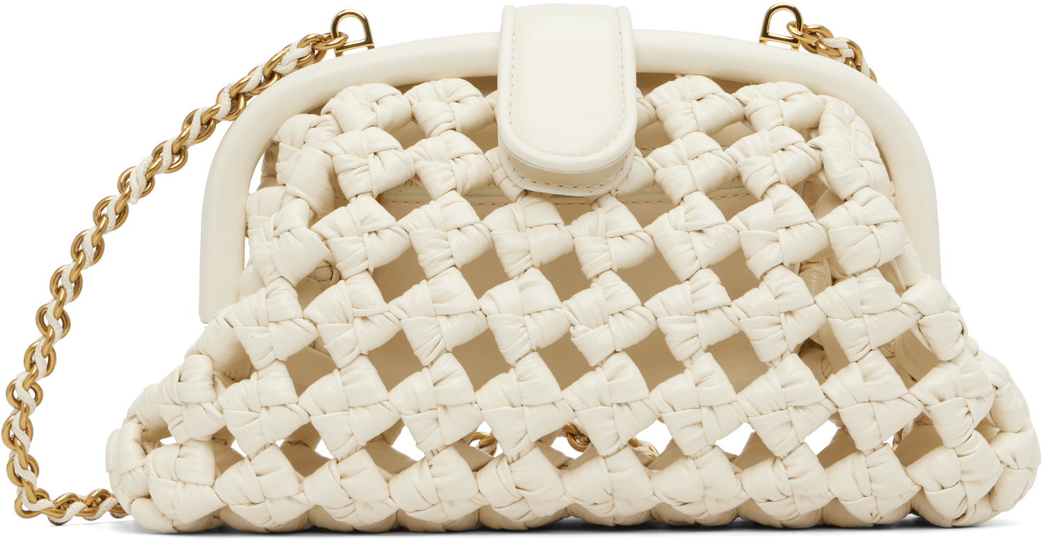 Дамска чанта Bottega Veneta Bottega Veneta Small Lauren Woven Leather Bag Бяло | 832888 V5N30, 0