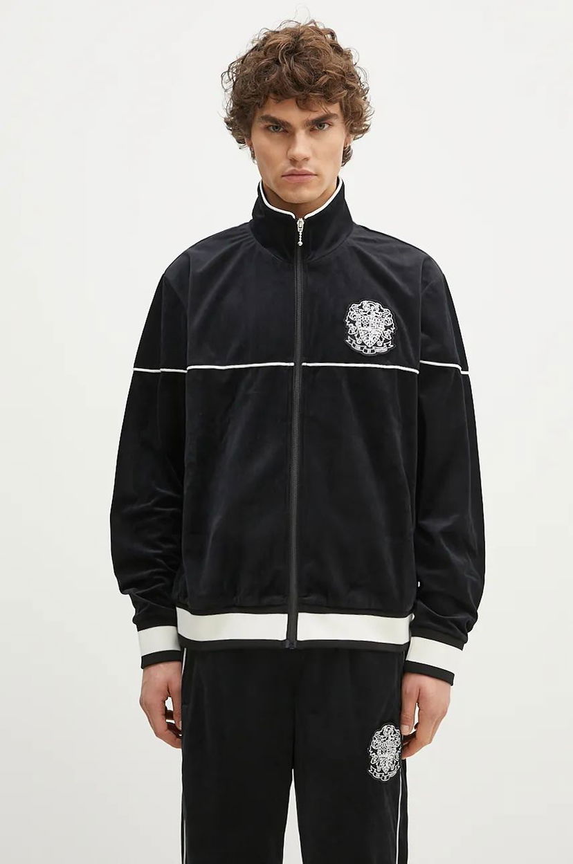 Суитчър BILLIONAIRE BOYS CLUB Velour Track Top With Application Черно | B24342