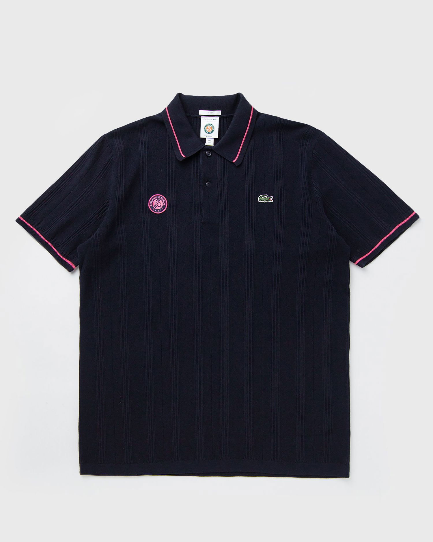 Поло тениска Lacoste Ribbed Knit Polo Shirt Тъмно синьо | AH3013-166, 1