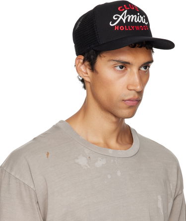 Шапка с козирка AMIRI AMIRI 'Club' Trucker Cap Черно | AMHATR1036, 1