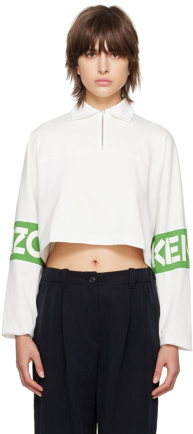 Тениска KENZO Paris Cropped Бяло | FD52TS0304SC, 0