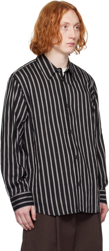 Риза Studio Nicholson Studio Nicholson Striped Button-Down Shirt Черно | VIEW SNM - 1126, 1