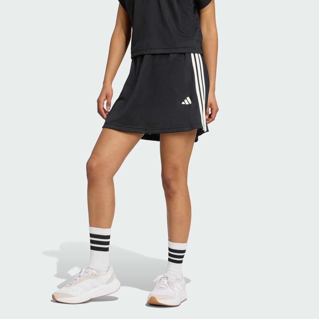 Пола adidas Performance Stadium 3-Stripes Tennis Inspired Jacquard Skirt Черно | JL7171, 0
