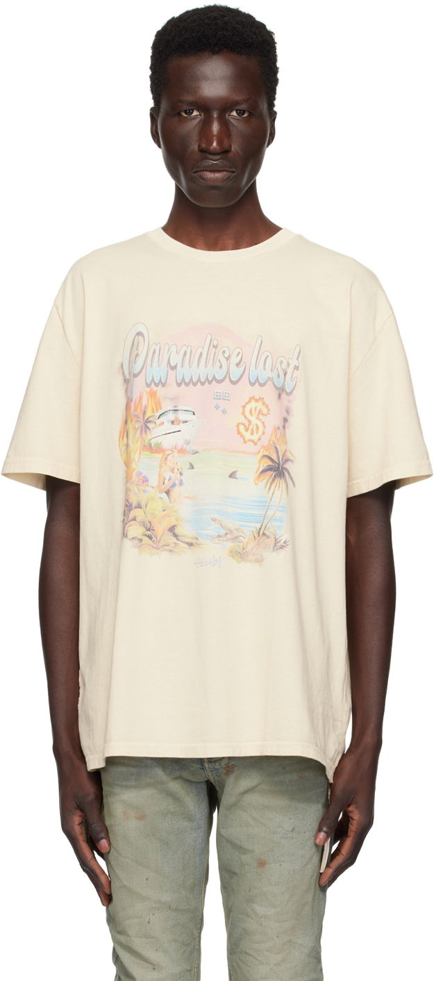 Тениска Ksubi Yellow Paradise Biggie T-Shirt Бежово | MPF24TE005, 0
