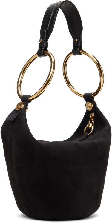 Чанта през рамо CHLOÉ Chloé Small Bracelet Suede Shoulder Bag Черно | CHC25SS618O84, 2