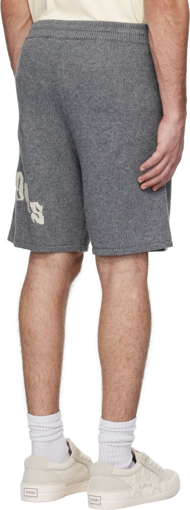 Къси панталони Palm Angels Knit Logo Shorts Сиво | PMHM011S25KNI0010803, 2