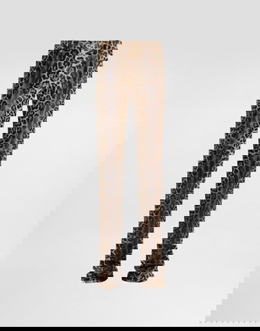 Панталони Dolce & Gabbana Dolce & Gabbana Leopard-Print Calf Hair Trousers Многоцветен | FTDE8LHULXRS9001, 0