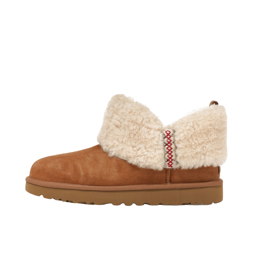 Кецове и обувки UGG Classic Ultra Mini Boot Heritage Braid Chestnut (Women's) Кафяво | 1151750-CHE