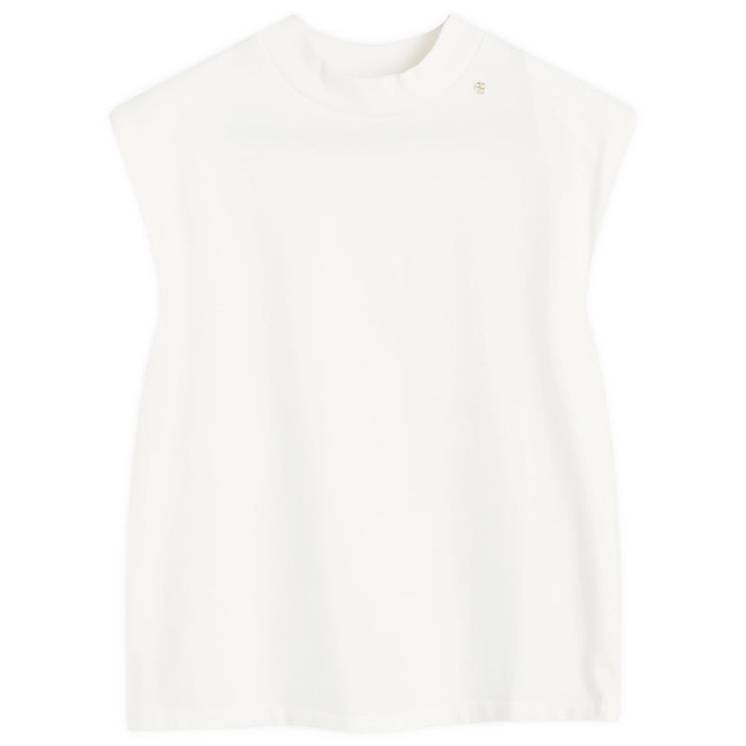 Потник Anine Bing Sleeveless Mock Neck T-Shirt Бяло | A-08-10035-IVY1