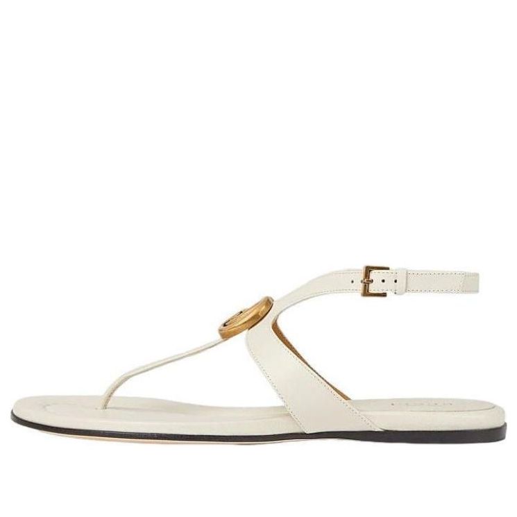 Кецове и обувки Gucci Gucci Double G Thong Sandal Бяло | 746030-BKO00-9049
