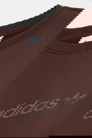 Суитчър adidas Performance Essentials Linear Oversized Crewneck Sweatshirt Кафяво | JW1018, 2