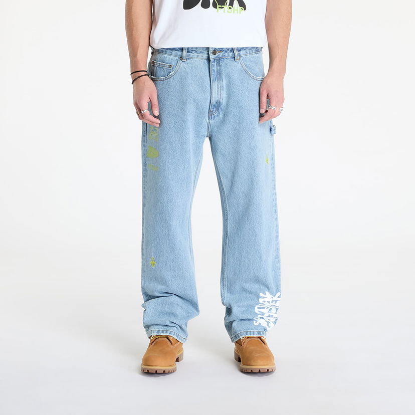 Дънки Footshop Spiritual Gangster Denim Pants Синьо | FTSHP_393