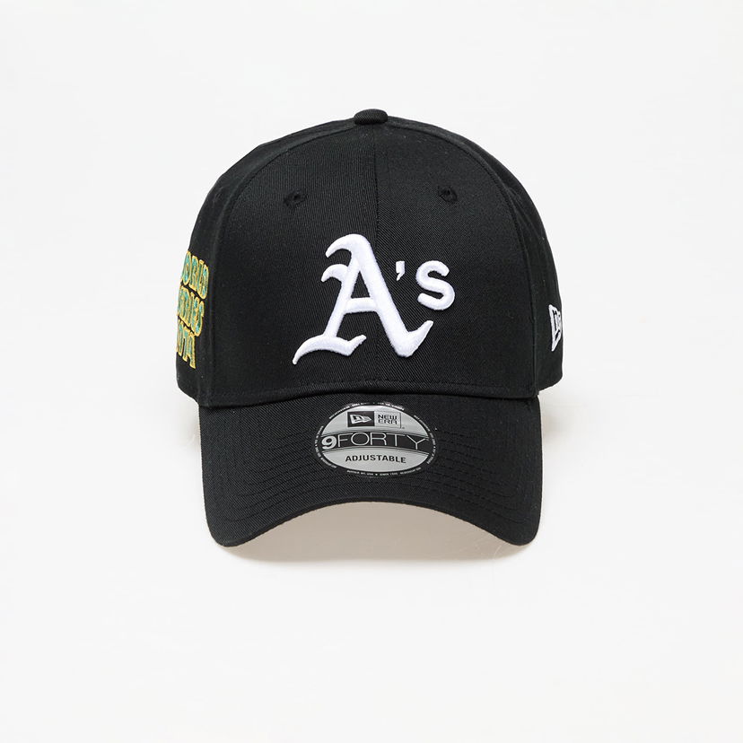 Шапка с козирка New Era Oakland Athletics World Series Patch 9FORTY Adjustable Cap Черно | 60422519