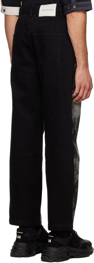 Дънки Feng Chen Wang Feng Chen Wang Paneled Jeans Черно | FUF14TR03, 2