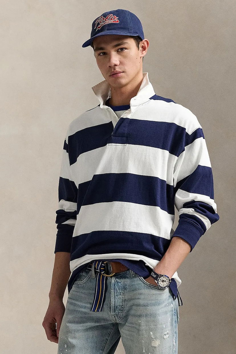 Поло тениска Polo by Ralph Lauren Polo Ralph Lauren Striped Rugby Shirt Тъмно синьо | 710965471