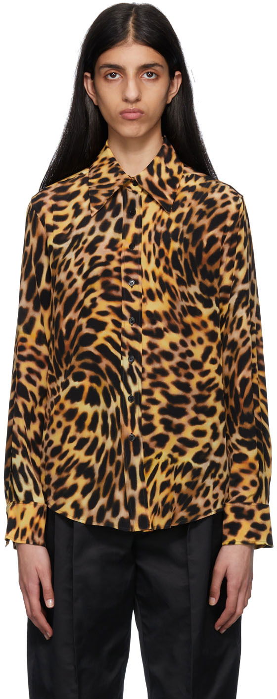 Stella McCartney Leopard Print Silk Shirt