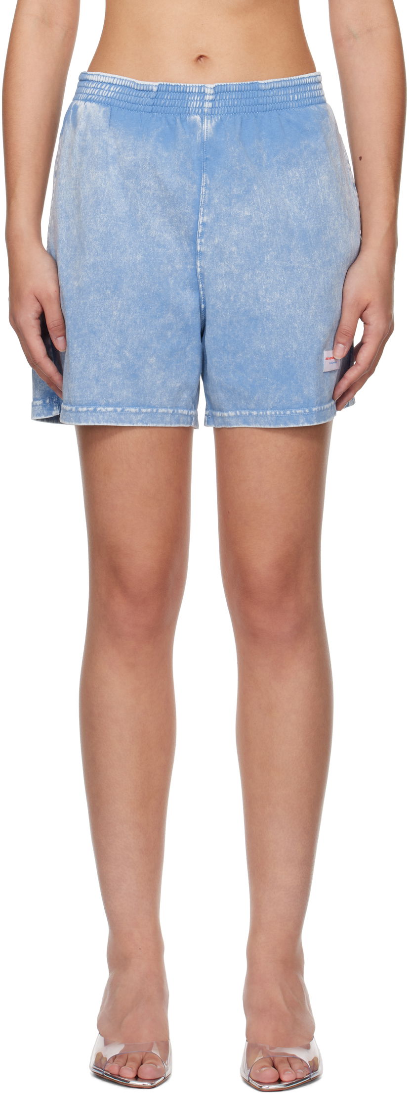 Къси панталони Alexander Wang Relaxed-Fit Shorts Синьо | UC2234074W