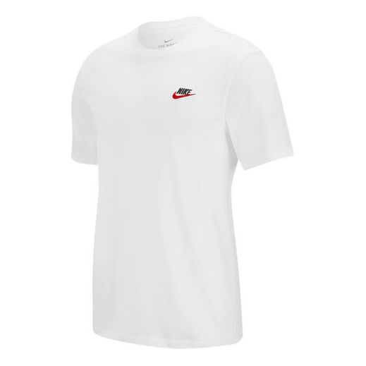 Тениска Nike Sportswear Embroidered Logo T-Shirt Бяло | AR4999-100