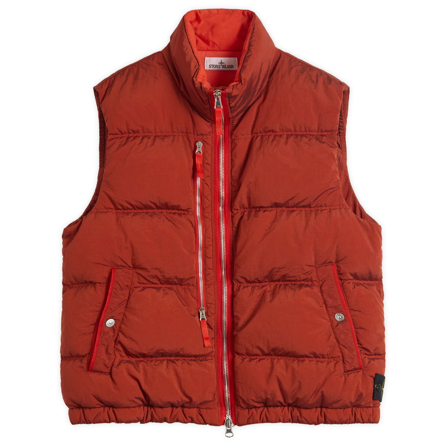 Жилетка Stone Island Stone Island EcoNyl Down Vest, Size Large Червено | K2S15G100006-V0018, 0