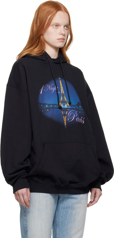Суитчър VETEMENTS VETEMENTS 'Night In Paris' Oversized Hoodie Черно | UH76HD410B, 1