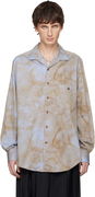 Vivienne Westwood Long Sleeve Camp Collar PJ Shirt with Stain Print