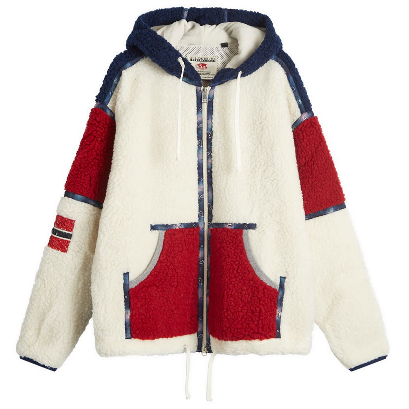 Яке Napapijri Yupik Fleece Jacket Colour Block Бежово | NP0A4IK7MO81