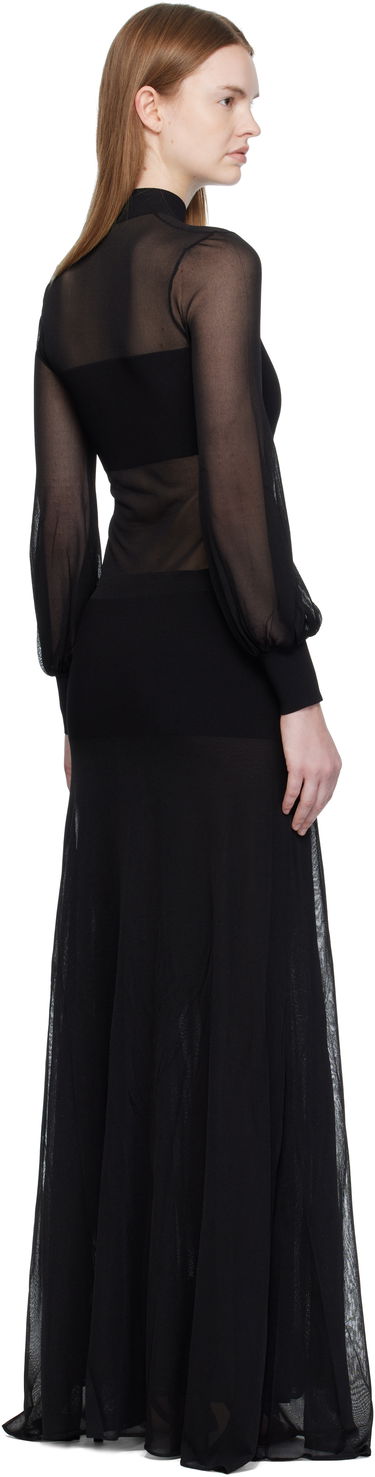 Pокля Tom Ford TOM FORD Turtleneck Maxi Dress Черно | ACK627-YAX889, 2