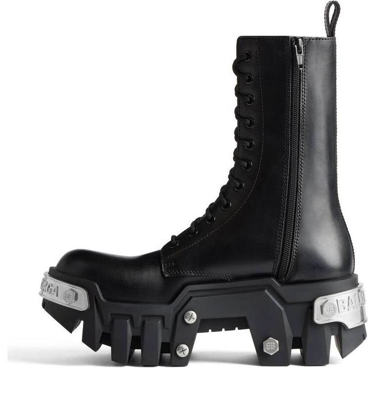 Кецове и обувки Balenciaga Bulldozer Lace Up Boots Черно | 672502WBCQ11081, 0