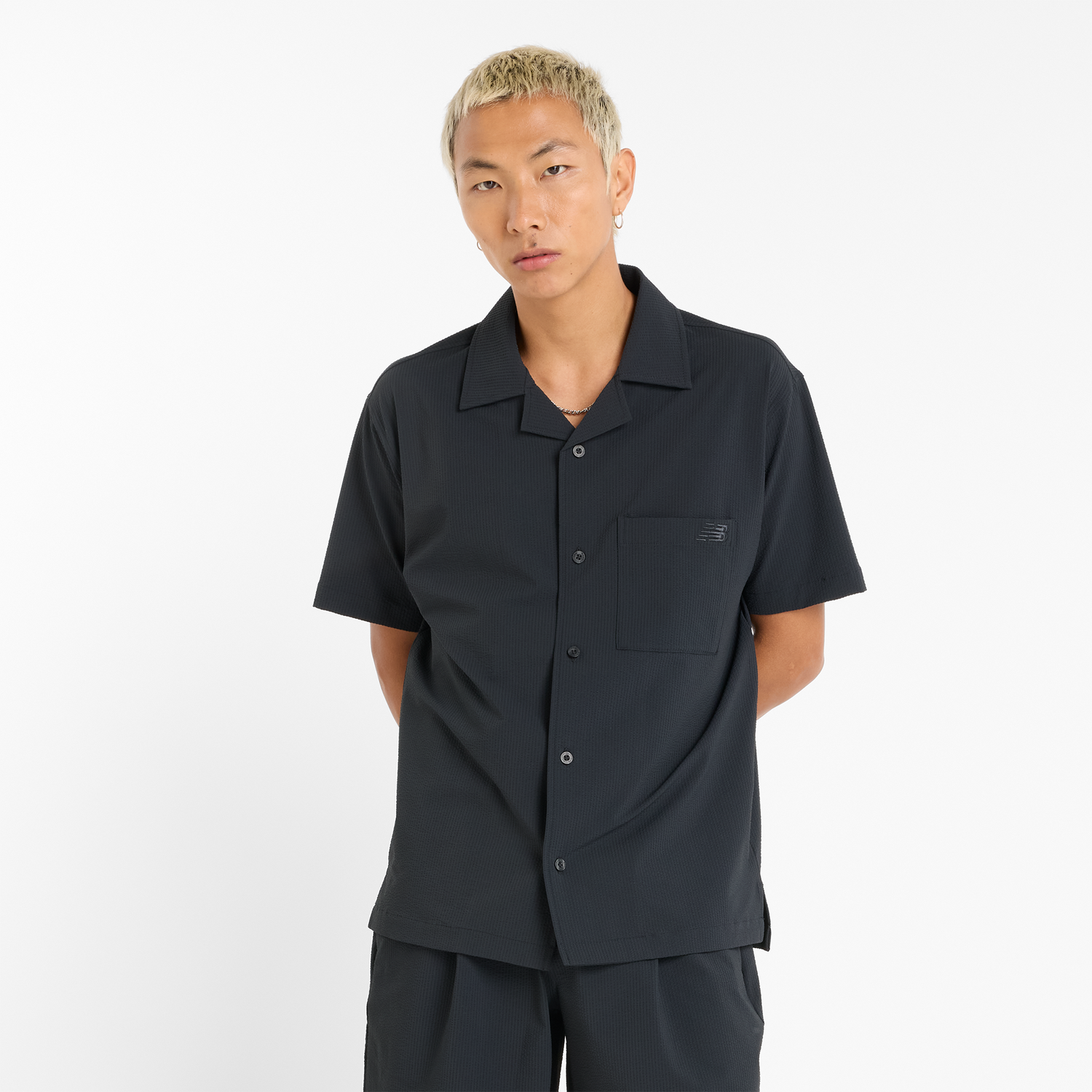 Риза New Balance Men's Shirt Черно | NBMT51523BK, 0