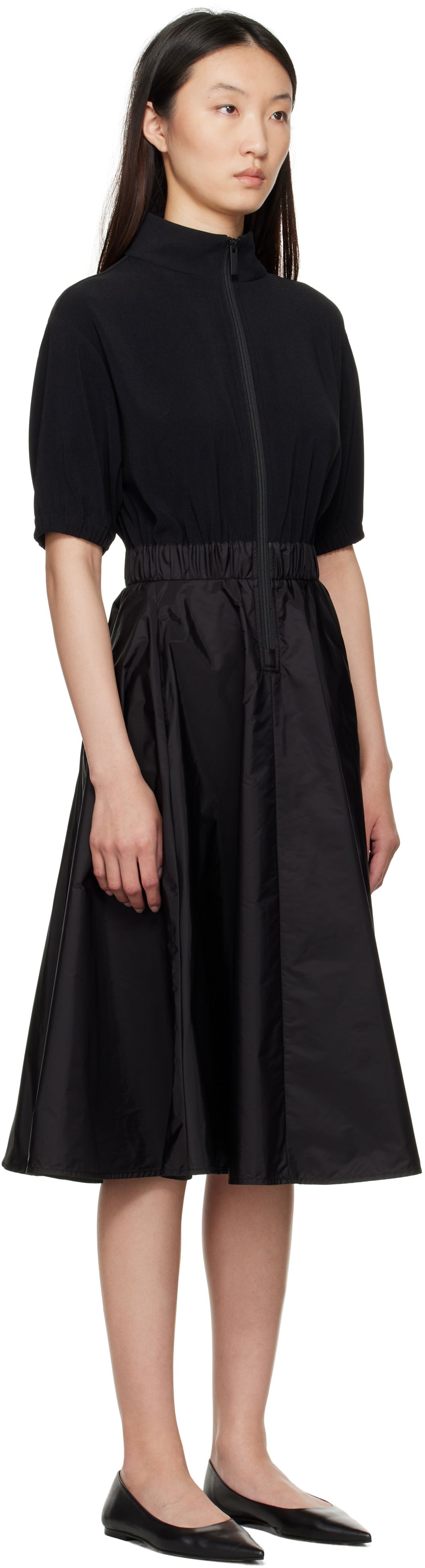 Pокля Moncler Moncler Taffeta Skirt Midi Dress Черно | K20932G00013596WF, 1