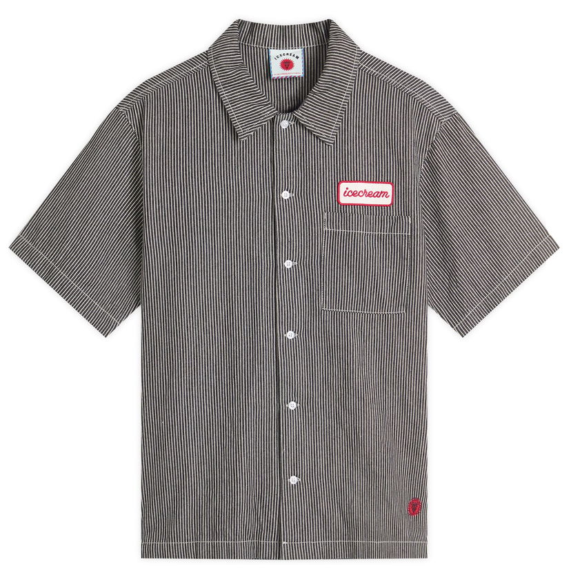Риза BBC IceCream END. x ICECREAM Popsicle Hickory Denim Shirt Сиво | IC25S08