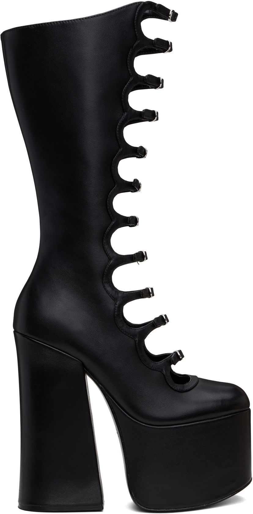 Облекло Marc Jacobs Marc Jacobs 'The Kiki' Platform Knee-High Boots Черно | 3F3FBO001F02