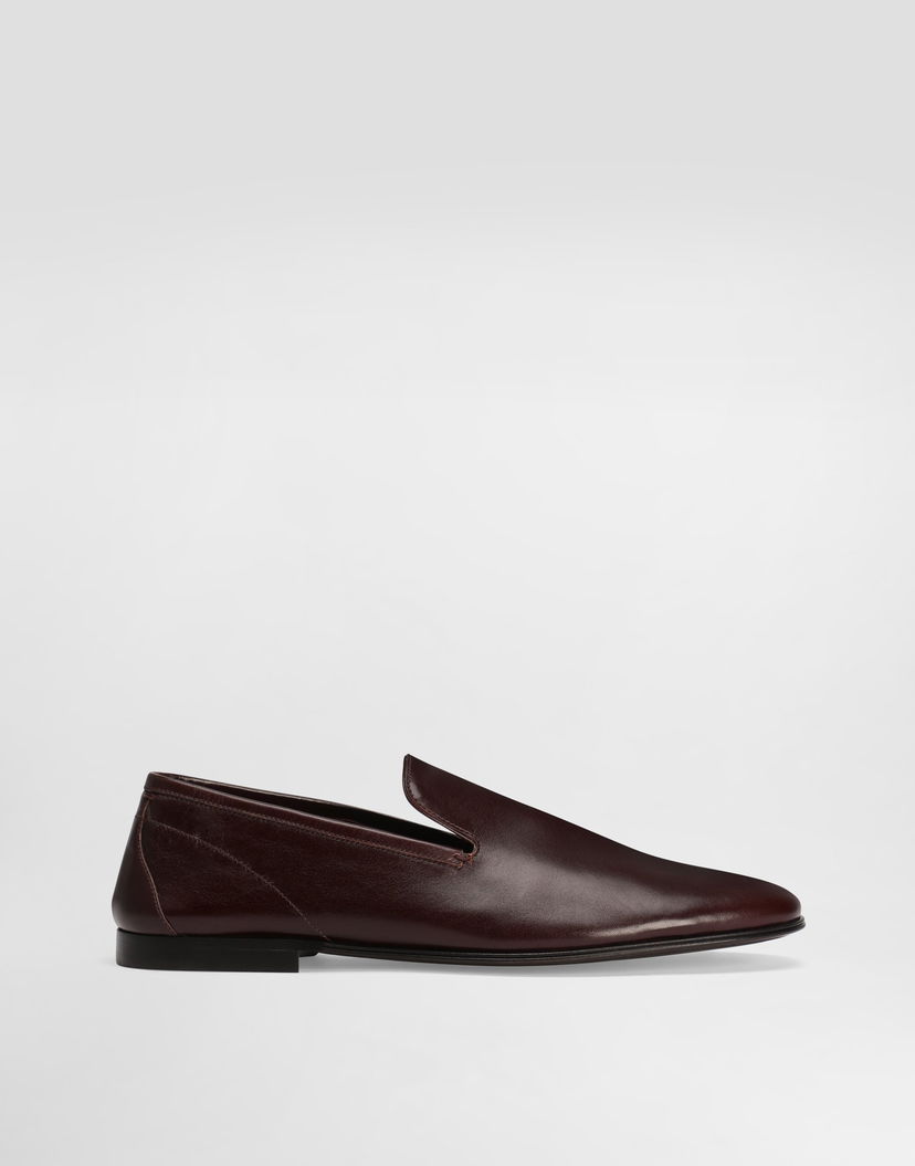 Аксесоари Dolce & Gabbana Dolce & Gabbana Erice Leather Slippers Кафяво | A50727AH69380308