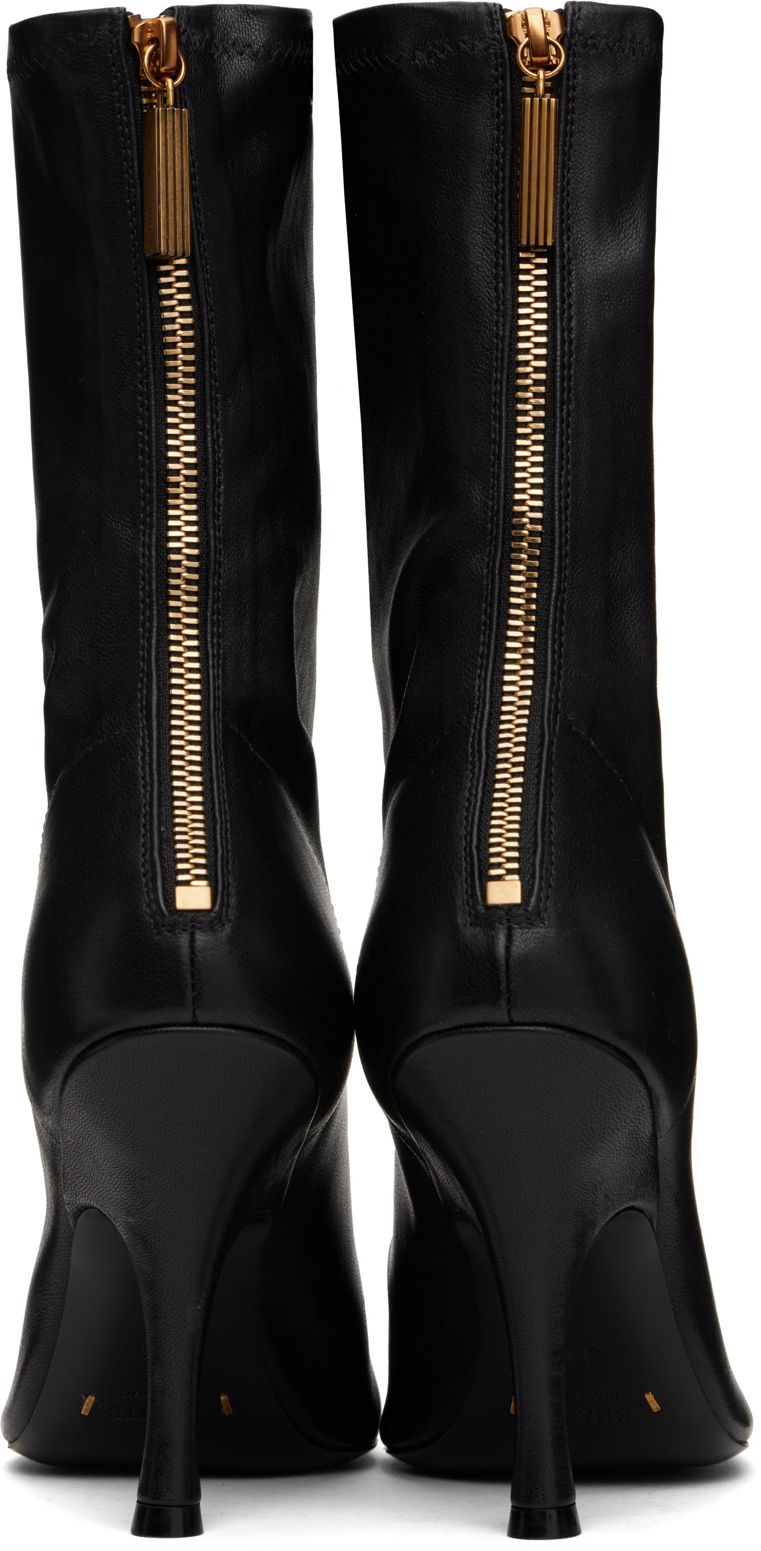 Кецове и обувки Khaite KHAITE Eva Mid Calf Boots Черно | F1097-836, 1