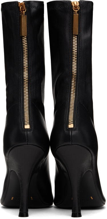 Кецове и обувки Khaite KHAITE Eva Mid Calf Boots Черно | F1097-836, 1