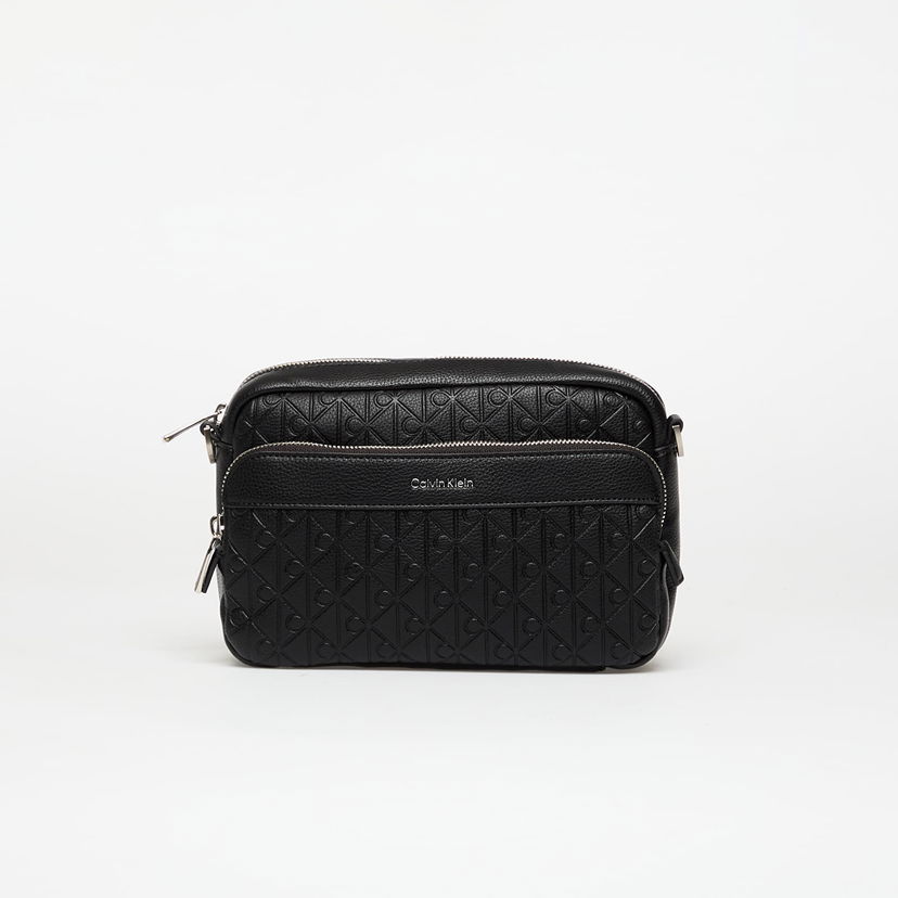 Чанта през рамо CALVIN KLEIN Calvin Klein Emblem Aop Emboss Crossover Bag Черно | LV04D3203G UB1