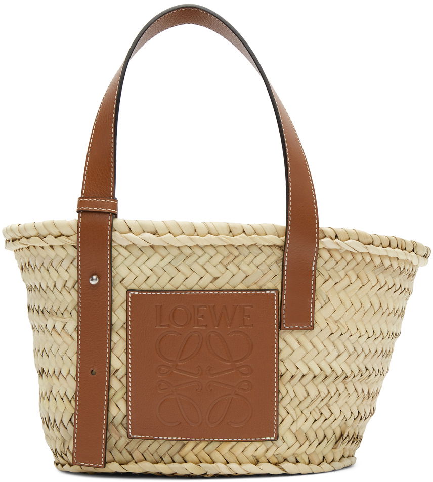 Голяма пазарска чанта Loewe Loewe Small Basket Tote Бежово | 327.02.S93, 0