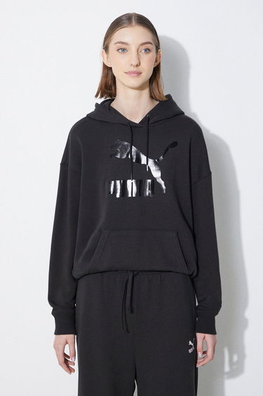 Суитчър Puma Shiny Logo Hoodie Черно | 625595, 0