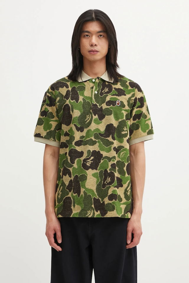 Camo Pile Jacquard Polo Shirt