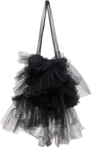 Голяма пазарска чанта Collina Strada Collina Strada Small Mist Tulle Tote Bag with Chains Черно | XX9019, 2