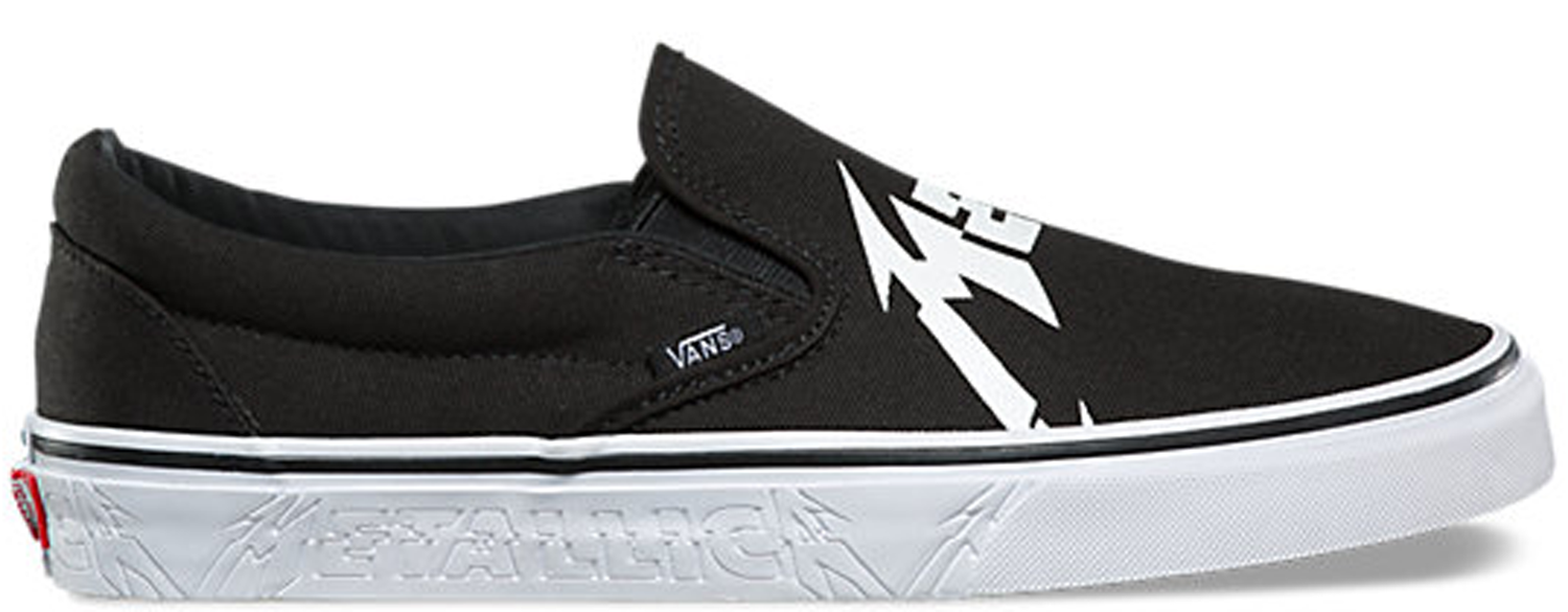 Кецове и обувки Vans Slip-On Metallica (2018) Черно | VN0A38F7PZJ, 0