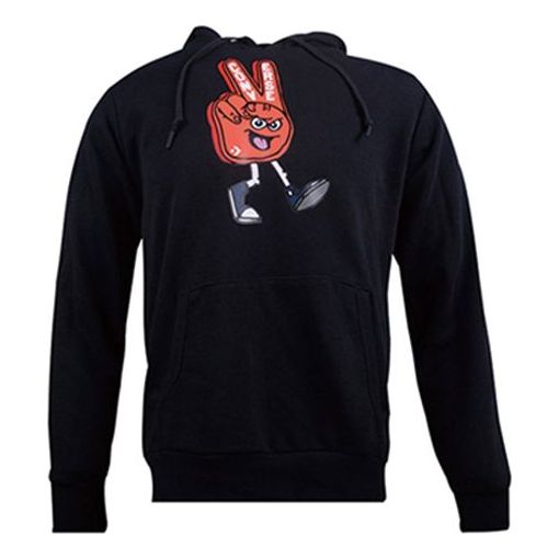 Суитчър Converse Converse Finger Letter Print Hoodie Черно | 10019083-A01, 0
