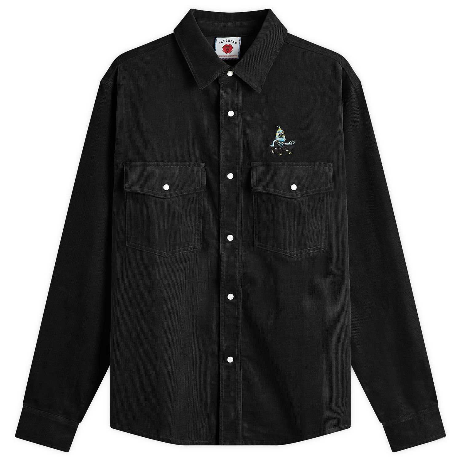 Риза BBC IceCream ICECREAM Needle Cord Shirt, Size M Черно | IC24221-BK, 1