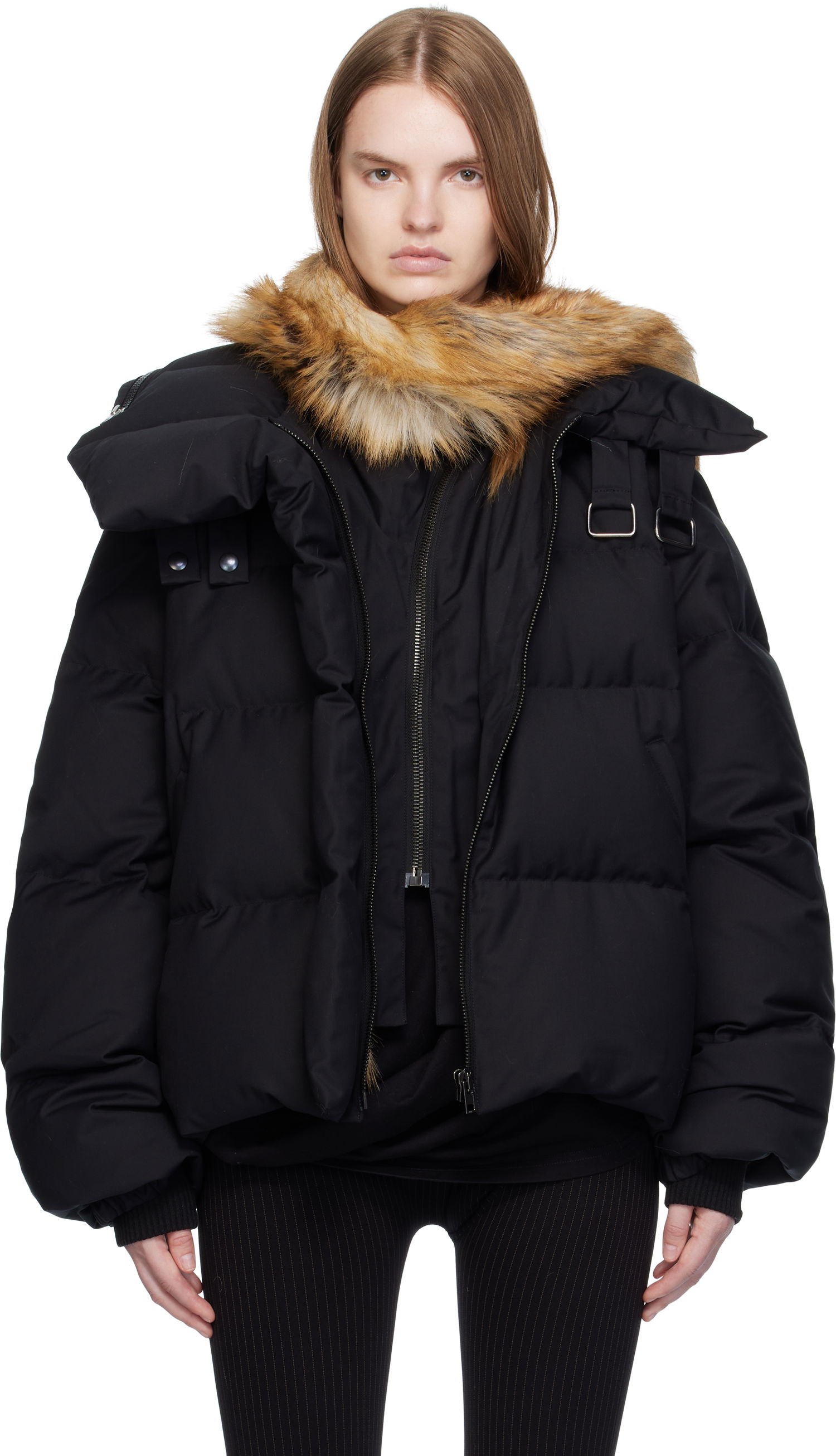 Пухо яке Ottolinger Ottolinger Deconstructed Double Zip Down Puffer Jacket Черно | 109-702609-01, 0