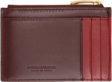 Портфейл Bottega Veneta Intrecciato Leather Card Holder Бургунди | 765460 VCQCB, 1