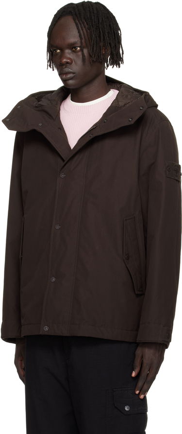 Парка Stone Island Stone Island Weatherproof Cotton Canvas Short Parka Кафяво | K2S15 4100105 S00F1, 3