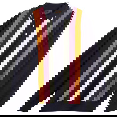 Пуловер BEAMS Plus Long Sleeve Knit Polo Тъмно синьо | 3812-0027-156-79, 1