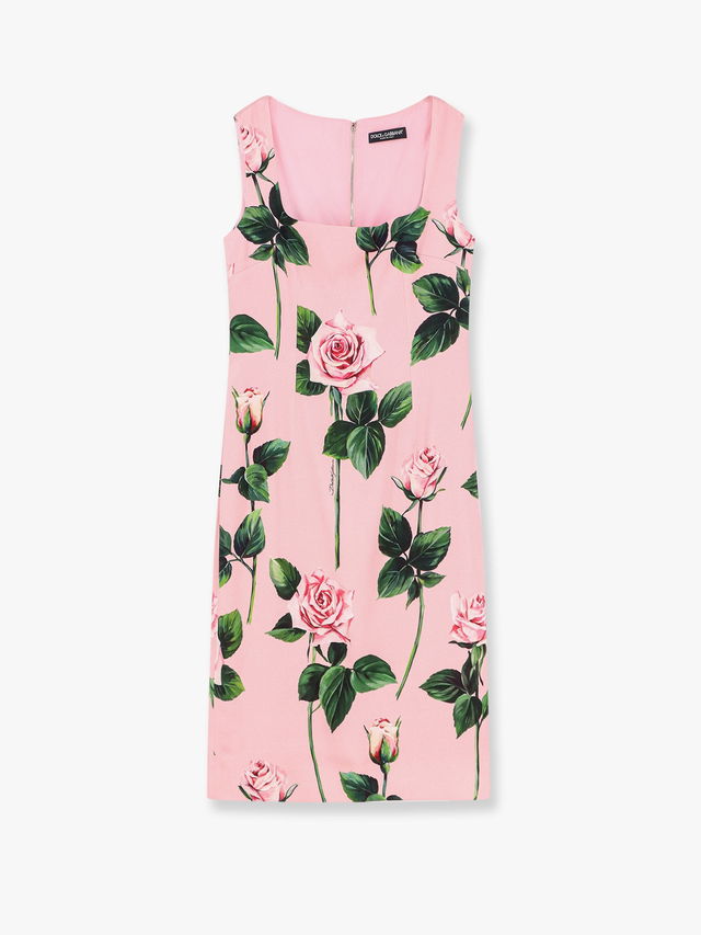 Dolce & Gabbana Rose-Print Sheath Dress