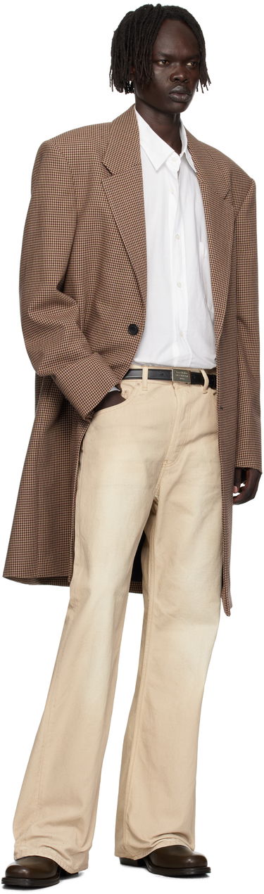 Палта Acne Studios Acne Studios Houndstooth Wool Coat Кафяво | B90830-, 3