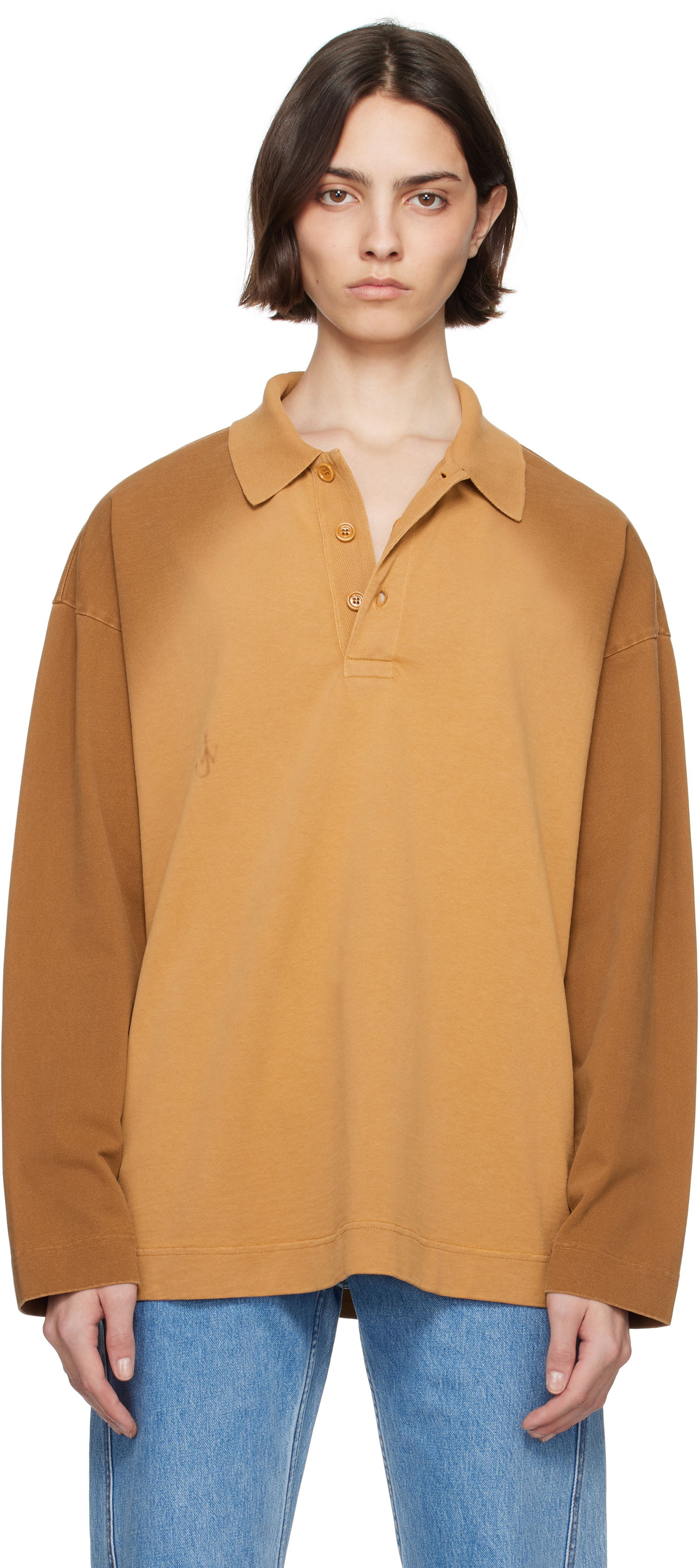 Пуловер JW Anderson JW Anderson Long Sleeve Rugby Polo Кафяво | JO0268-PG1755, 0